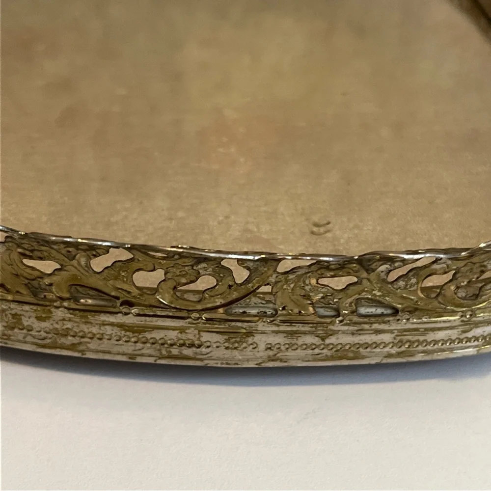 Vintage Ornate Filigree Gold Decorative Wall Mirror